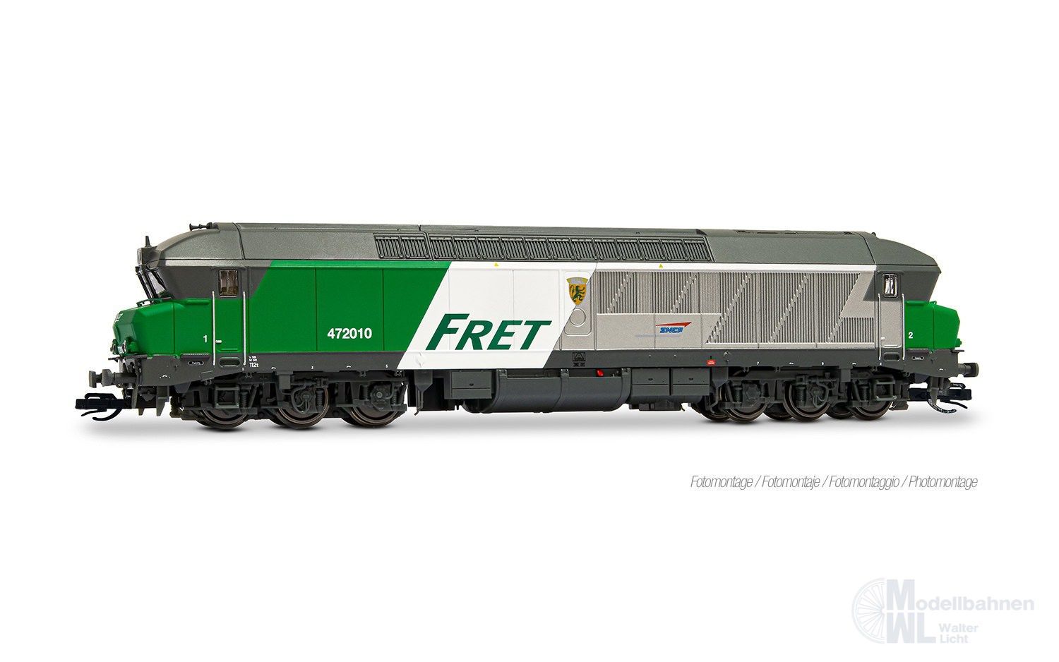 Arnold 9088 - Diesellok CC 72010 SNCF Ep.V FRET TT 1:120