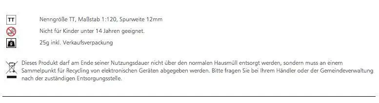 Tillig 83136 - Stahlschwelle Flexgleis ca 520 mm TT 1:120