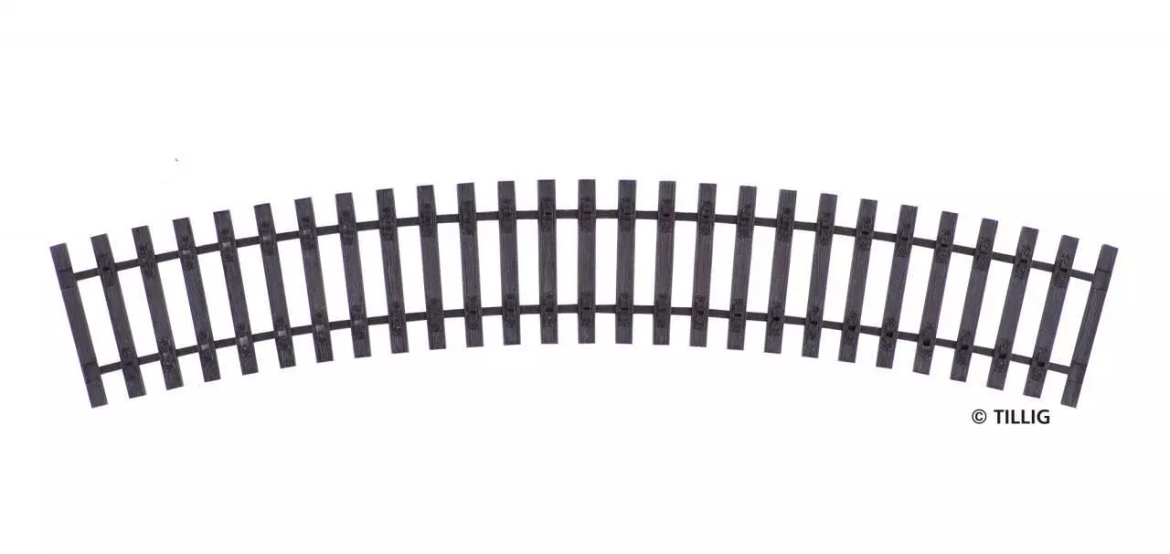 Tillig 85045 - Gebogenes Schwellenband R543/30° H0/GL