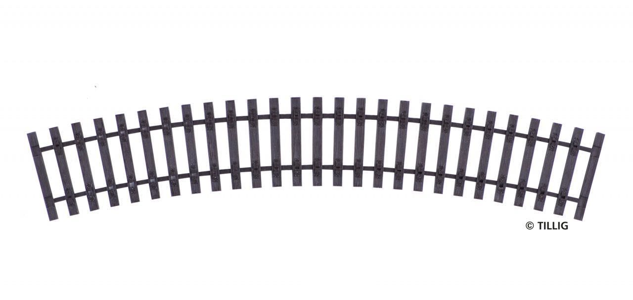 Tillig 85045 - Gebogenes Schwellenband R543/30° H0/GL