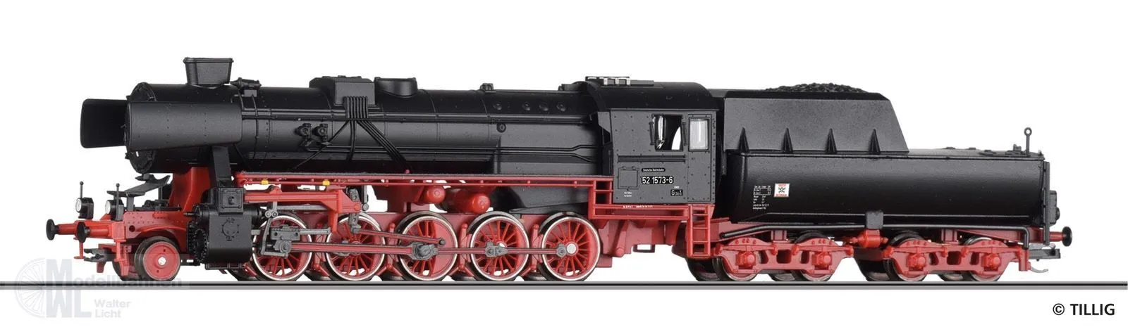 Tillig 02264 - Dampflokomotive BR 52 1573-6 DR Ep.IV TT 1:120