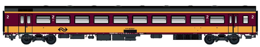 LS Models 44266 - Personenwagen ICR 2.Kl. B10 NS Ep.VI Benelux H0/GL