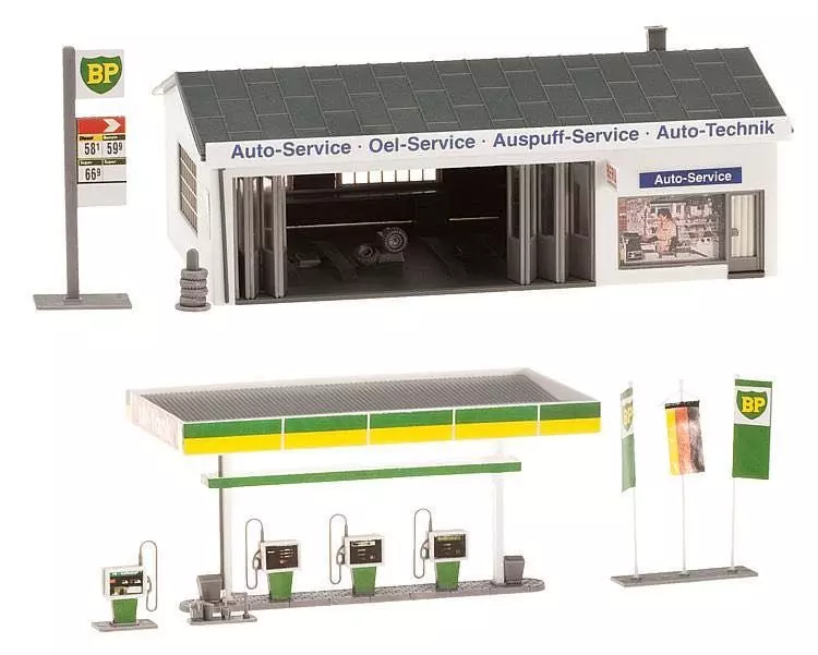 Faller 130345 - Tankstelle mit Servicegebäude H0 1:87
