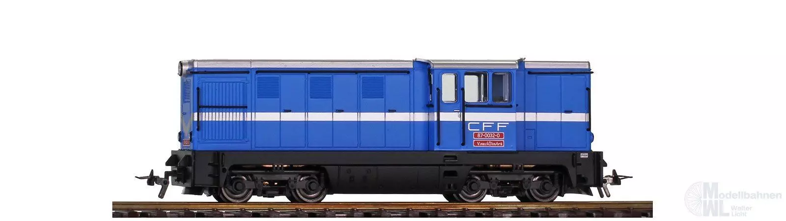 Bemo 1020902 - Diesellok L45H CFF 87-0032-0 Wassertalbahn Ep.VI blau H0e