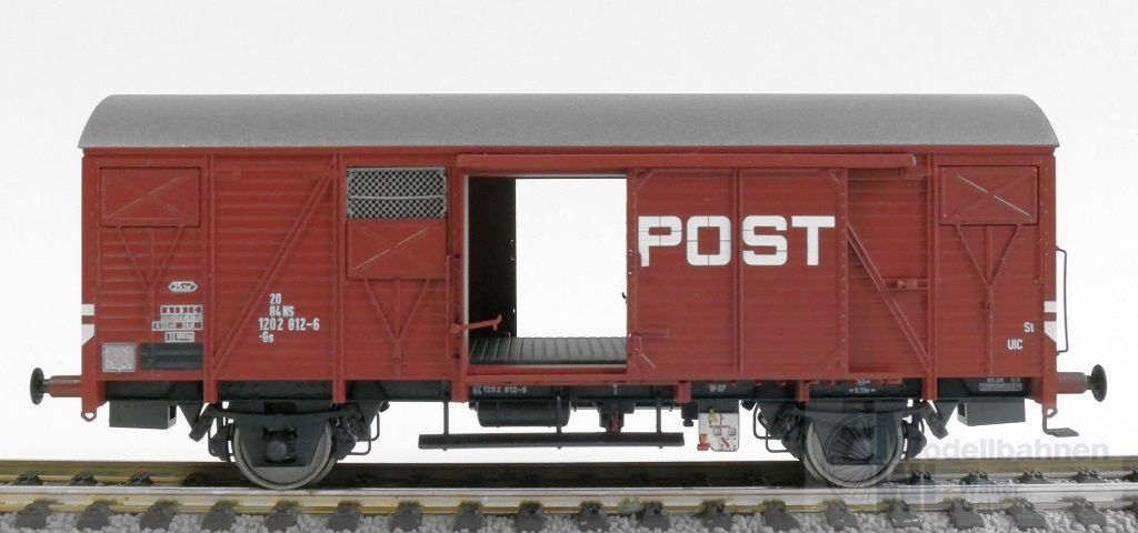 Exact Train 20915 - Güterwagen gedeckt NS Ep.IV Post Gs 1410 H0/GL Exact Train 20915 - Güterwagen gedeckt NS Ep.IV Post Gs 1410 H0/GL