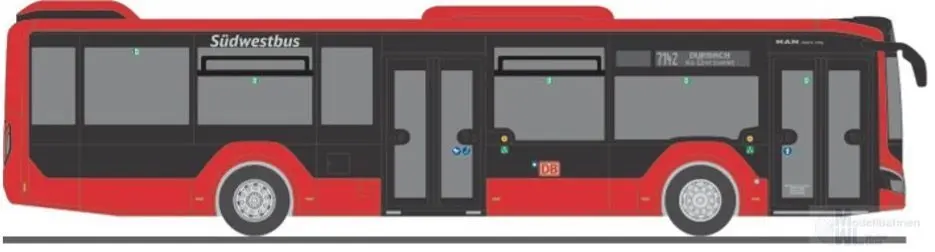 Rietze 75424 - MAN Lion´s City 12´18 Südwestbus H0 1:87