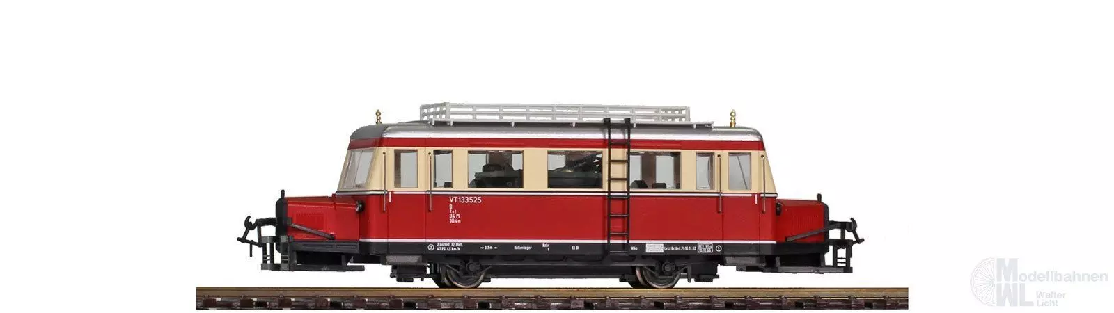 Bemo 1009935 - Wismarer Schienenbus VT 133 525 DR Ep.III H0e