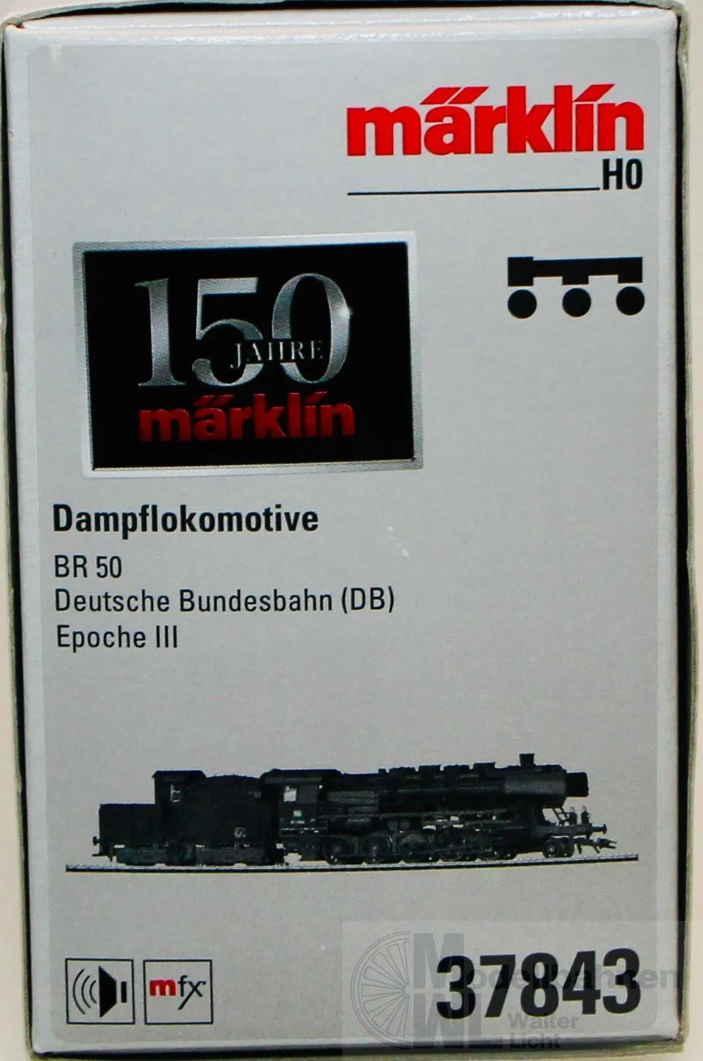 Märklin 37843 - MÄRKLIN -Dampflok BR 50 2863 DB Ep.III H0/WS mfx Sound