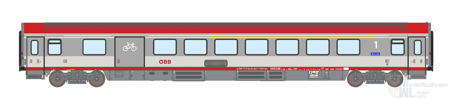 ASM 198181 - Halbgepäckwagen ÖBB Ep.VI Adbmpsz 73 1.Kl. N 1:160