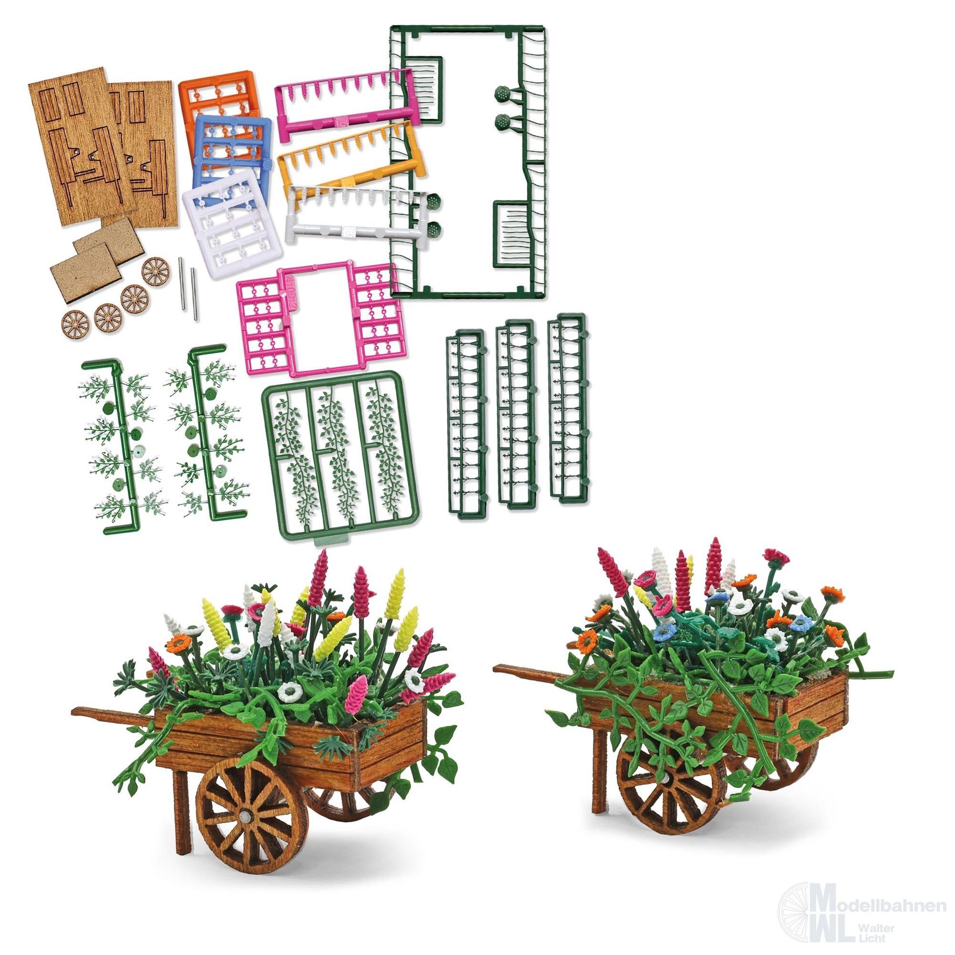 Busch 1278 - Bepflanzte Marktkarren H0 1:87