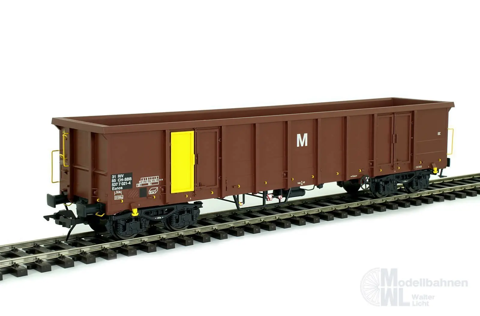 Lenz 42142-08 - Hochbordwagen SBB Ep.V Eanos braun-gelb Spur 0