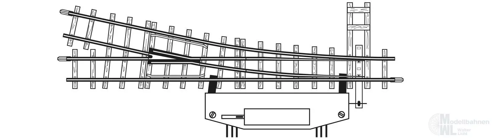 Bemo 4006000 - Weiche rechts elektrisch 12° 147 mm R517 H0e