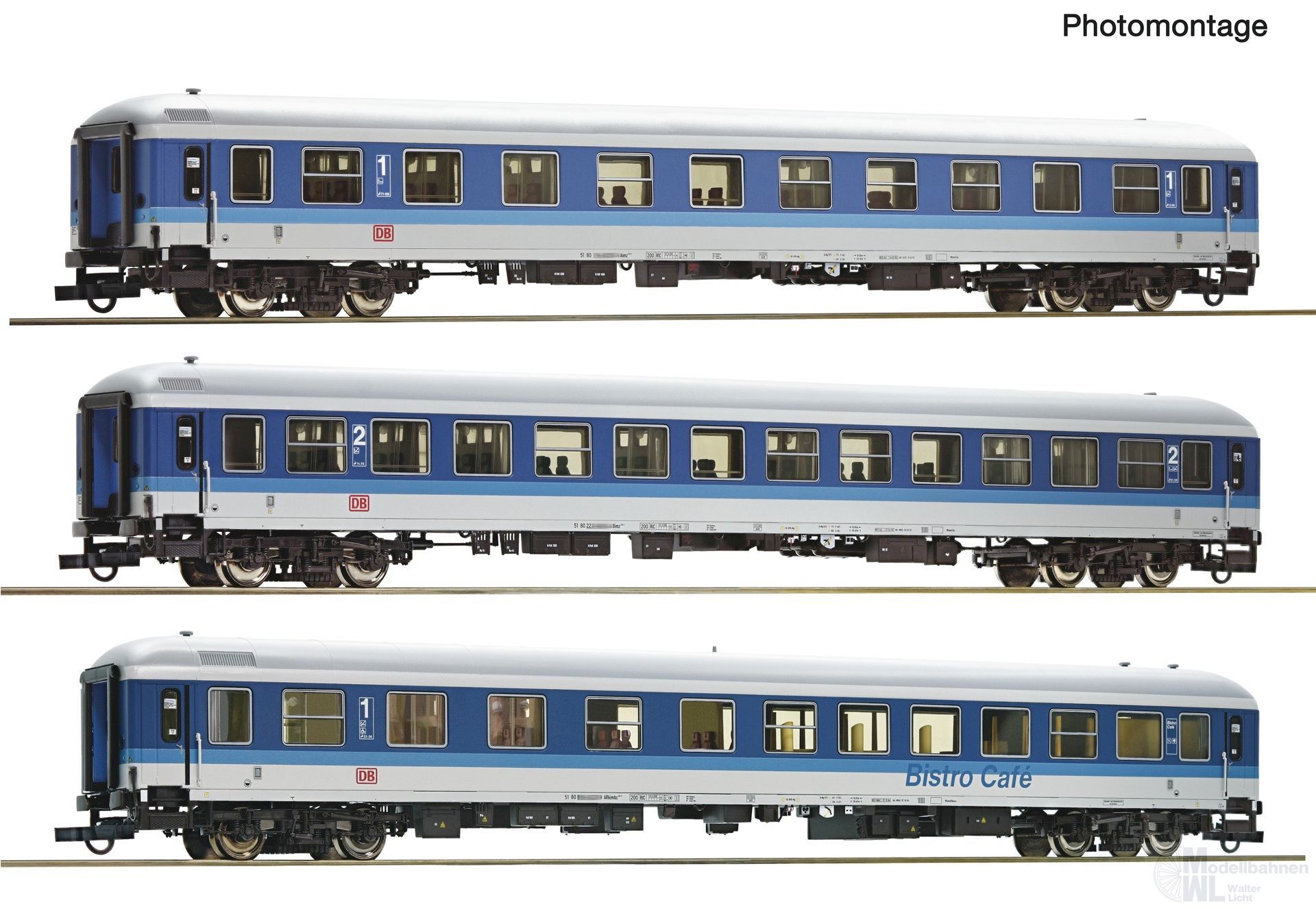 Roco 6200208 - Interregio Wagen Set DB Ep.V 3.tlg. Set 1 H0/GL