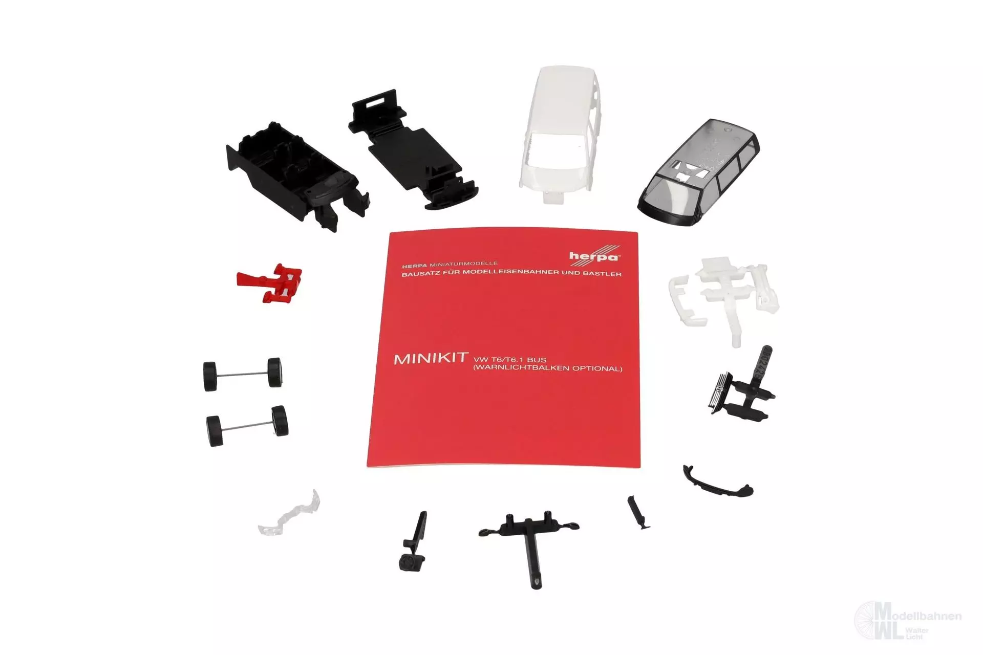 Herpa 014250 - MiniKit VW T6.1 Bus, weiß H0 1:87