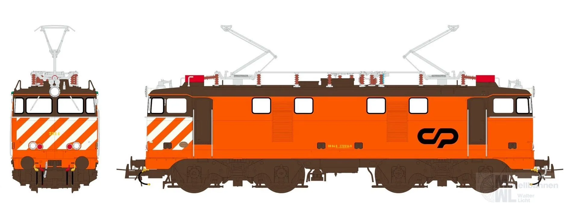 Sudexpress S251426 - E-Lok BR 2514 CP Ep.V Laranja Anos 2000 H0/GL