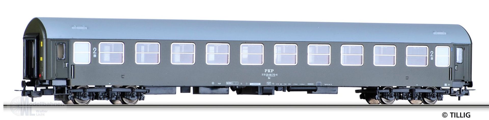 Tillig 75009 - Personenwagen PKP Ep.IV Bdn Typ Y/B 70 2.Kl. H0/GL
