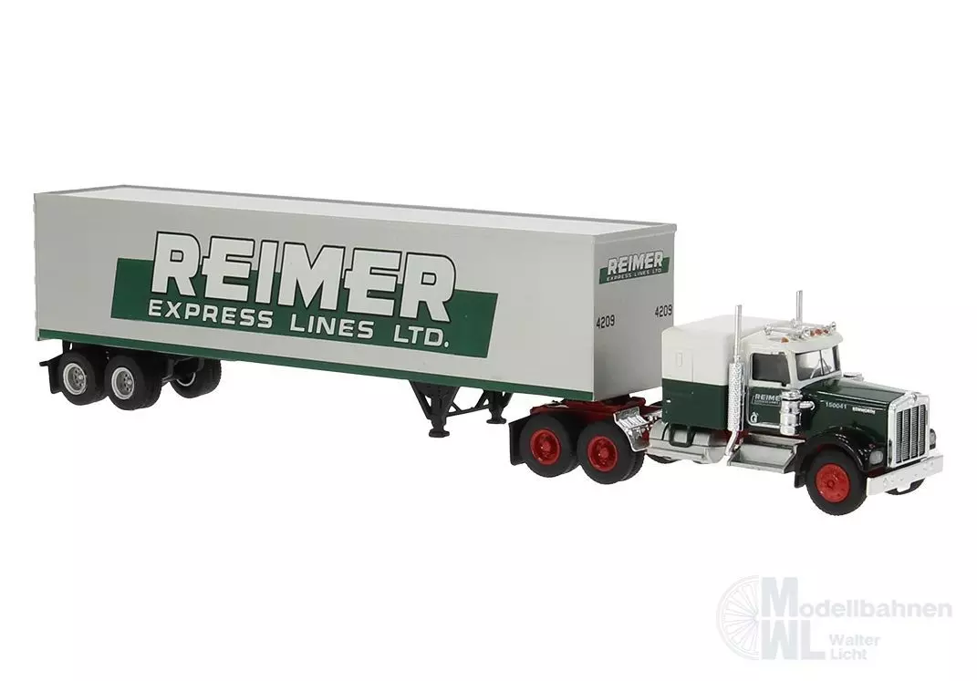 Brekina 86258 - Kenworth W900 Koffersattelzug Reimers H0 1:87