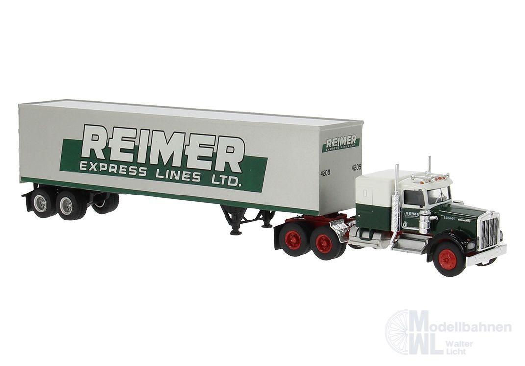 Brekina 86258 - Kenworth W900 Koffersattelzug Reimers H0 1:87