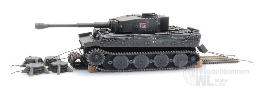 ARTITEC b.v. 6870401 - WM Tiger I grau Eisenbahntransport H0 1:87