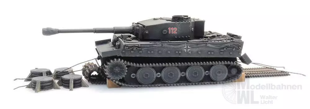 ARTITEC b.v. 6870401 - WM Tiger I grau Eisenbahntransport H0 1:87