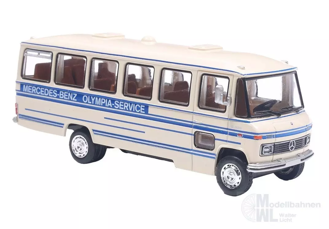 Brekina 36752 - Mercedes-Benz O 309 Zubringer bei der Olympiade in München H0 1:87