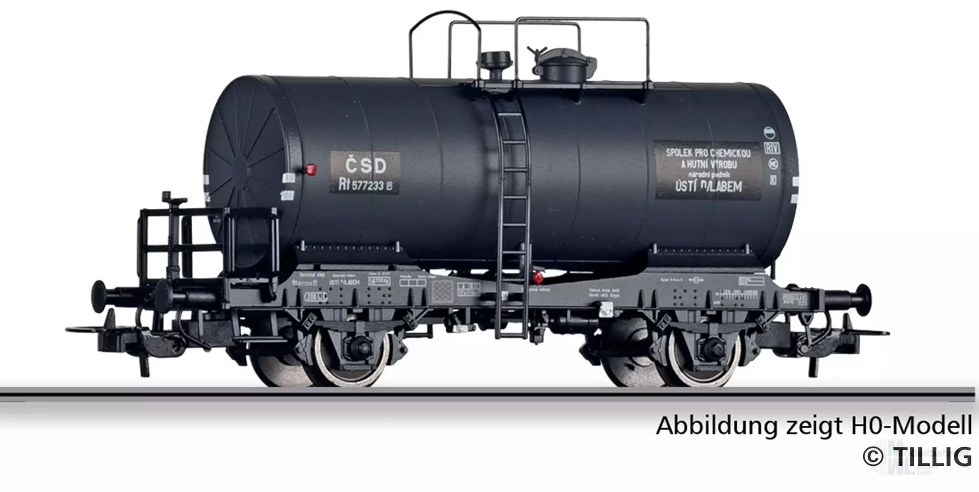 Tillig 95362 - Kesselwagen CSD Ep.III Rt Spolchemie TT 1:120