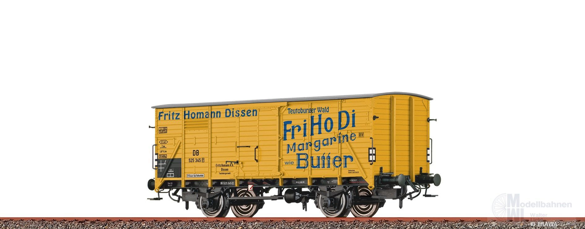 Brawa 50956 - Güterwagen gedeckt DB Ep.III G10 Fritz Homann Dissen H0/GL
