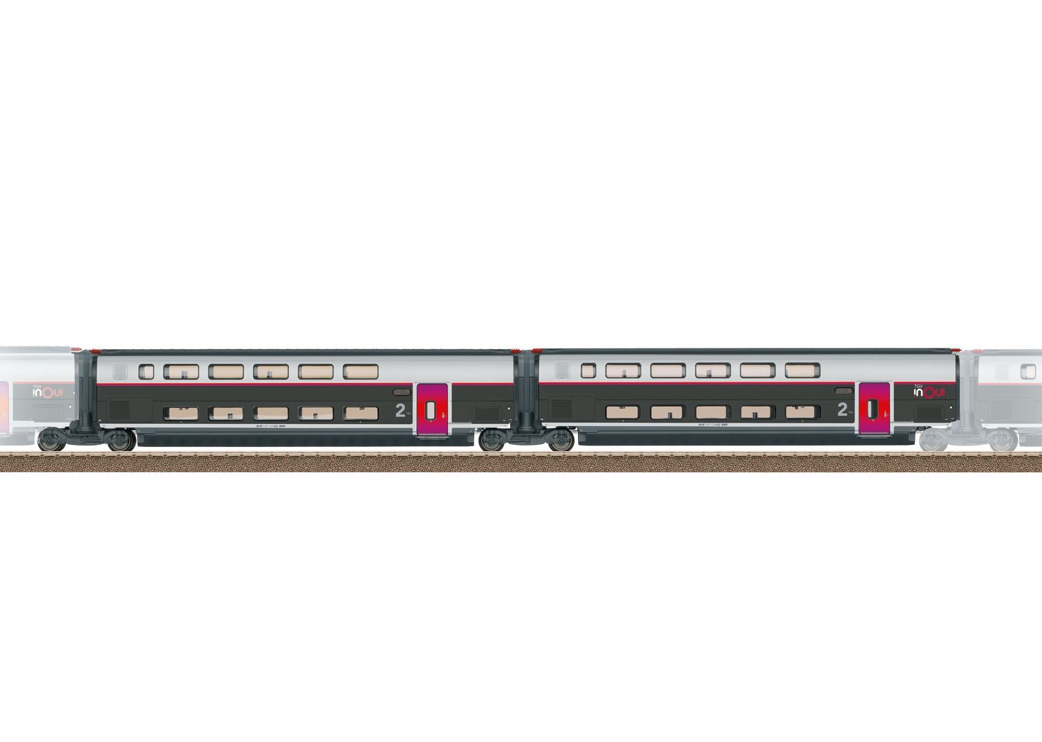Trix 23188 - Ergänzungswagen Set TGV Duplex inOui Set 2 H0/GL