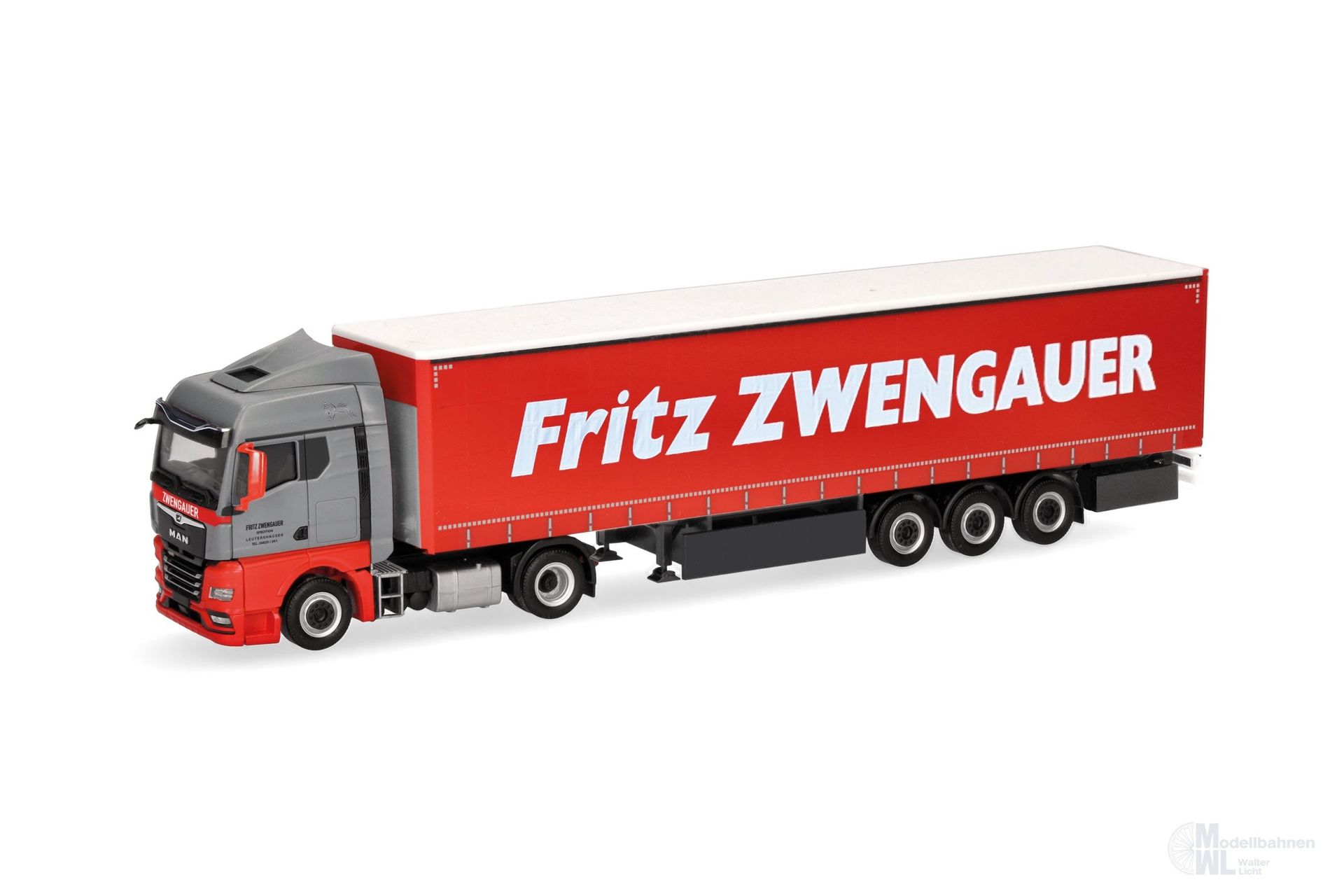 Herpa 319911 - MAN TGX GM Gardinenplanen-Sattelzug Zwengauer H0 1:87