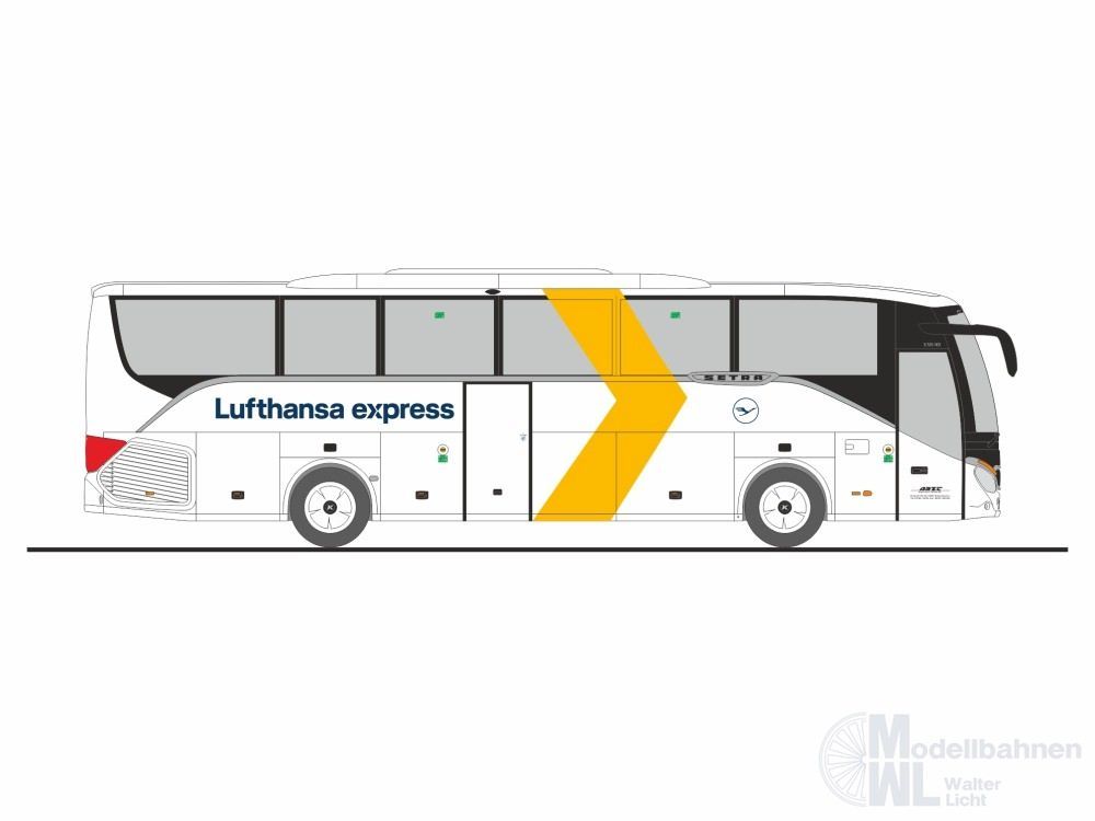 Rietze 77942 - Setra S 515 HD Lufthansa Express - Arzt Reisen H0 1:87