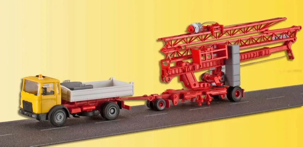 Kibri 13025 - MAN Kipppritsche und LIEBHERR SK 20 Schnelleinsatzkran H0 1:87