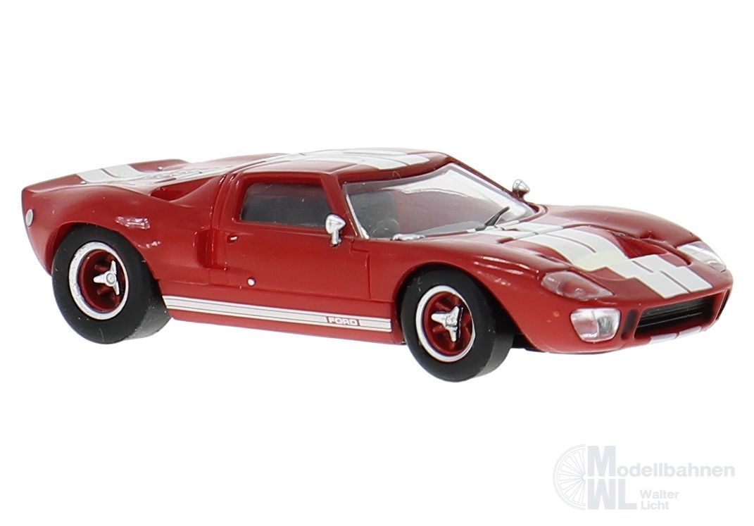 Brekina 18550 - Ford GT40 1966 rot/weiß H0 1:87