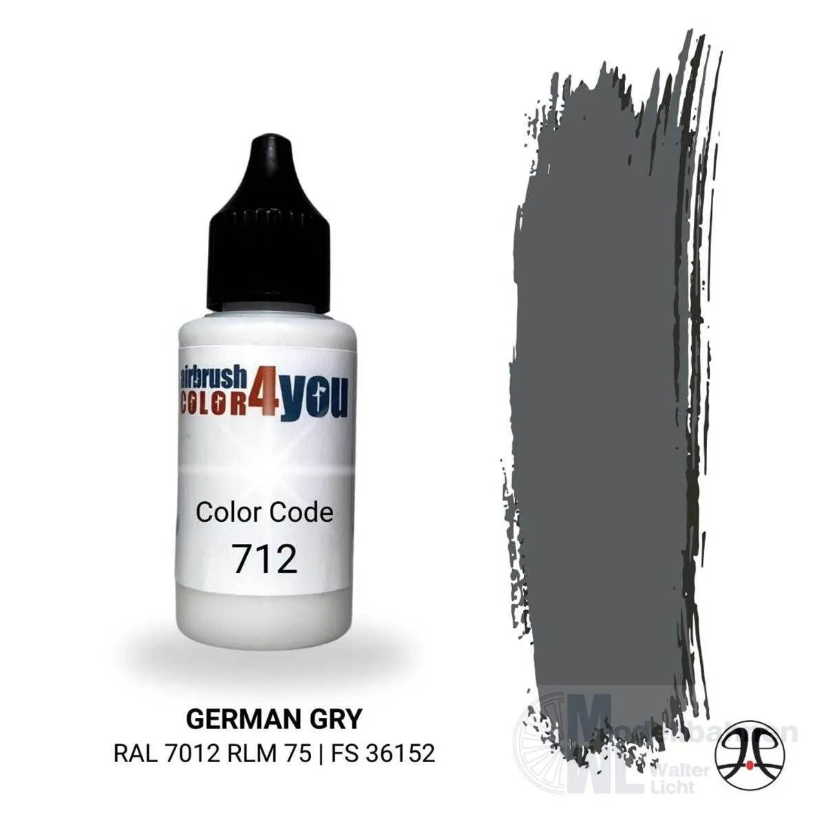 Busch 961000712 - Acrylfarbe Basaltgrau RAL7012 30ml