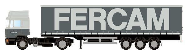 Lemke Minis 4070 - MAN F90 Gardinenplanen-Sattelzug FERCAM (IT) N 1:160