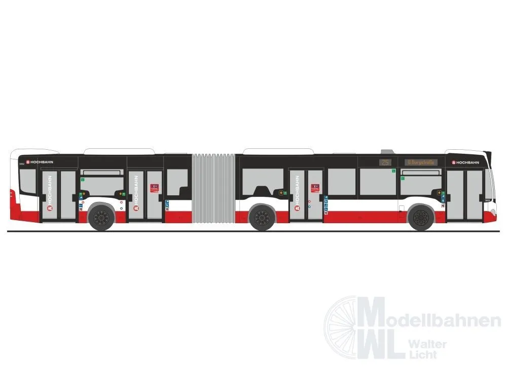 Rietze 69332 - Mercedes-Benz Citaro G 12 Hamburger Hochbahn H0 1:87