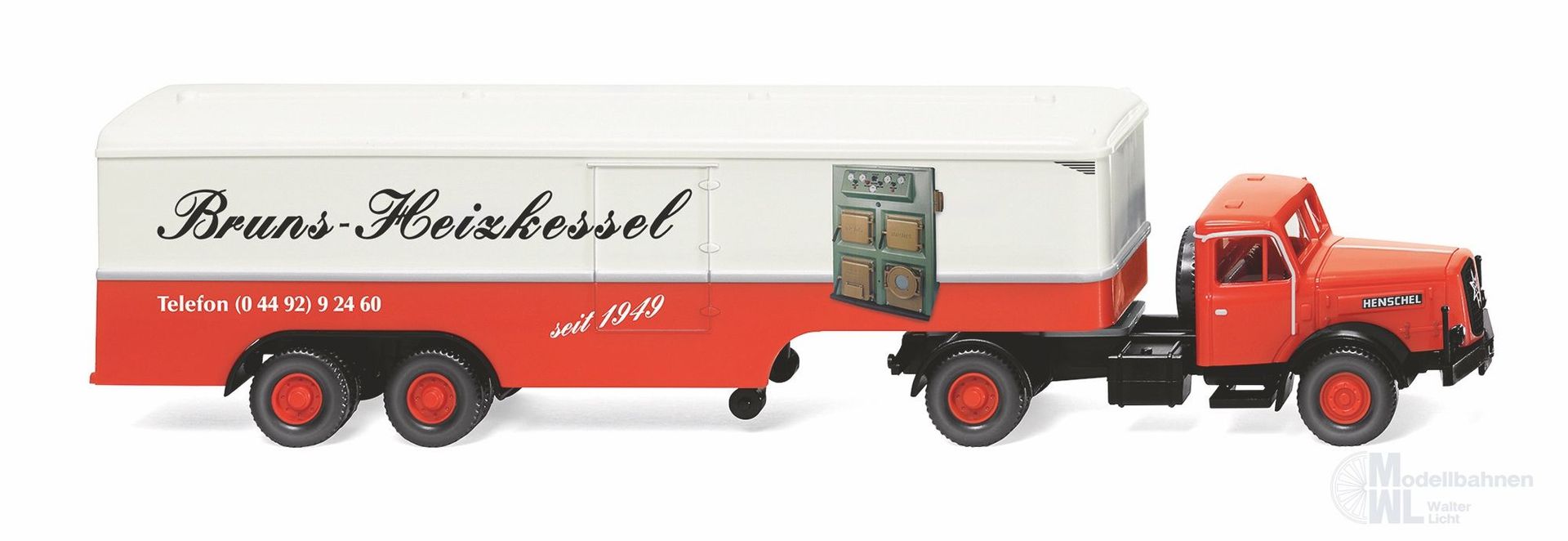 Wiking 051326 - Koffersattelzug Henschel Bruns H0 1:87