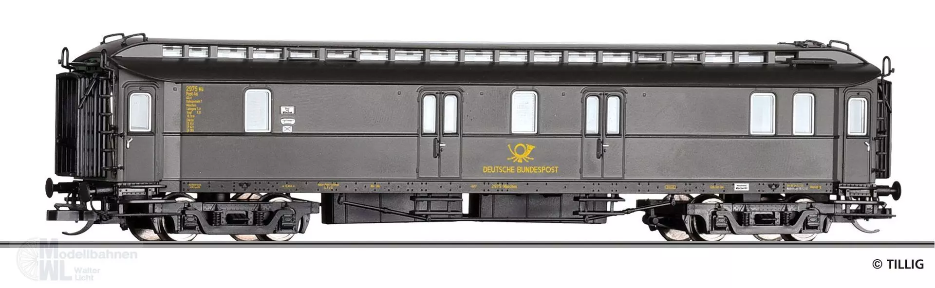 Tillig 12082 - Bahnpostwagen Deutschen Bundespost Ep.III TT 1:120