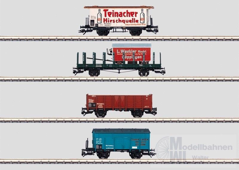 Märklin 48808 - MÄRKLIN - Wagen-Set Würtemberger Oldtimer 4.tlg. H0/WS