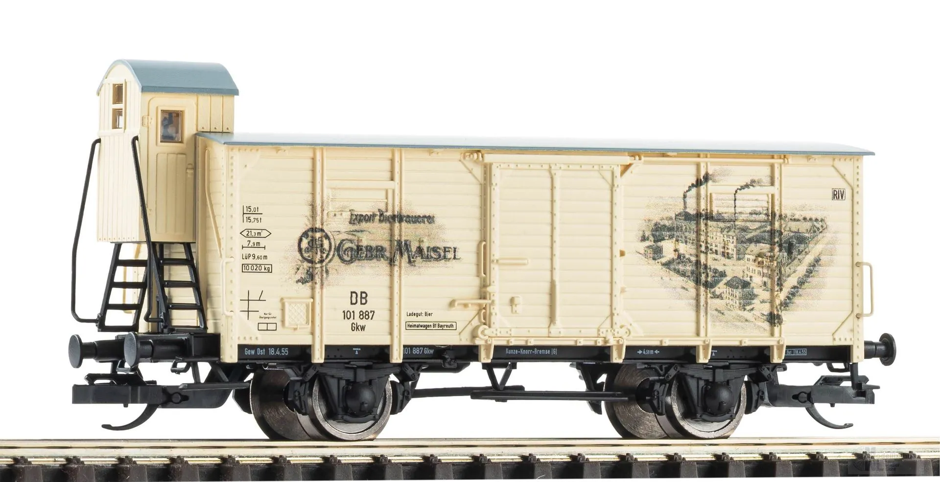Piko 47852 - Güterwagen ged. DB Ep.III Gebr. Maisel TT 1:120