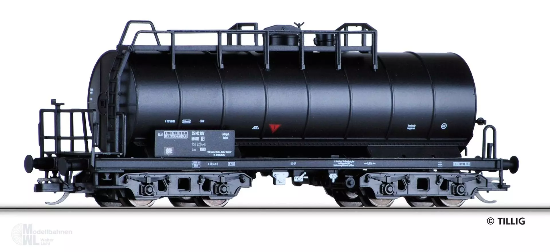 Tillig 17437 - Kesselwagen Zae DR Ep.IV TT 1:120