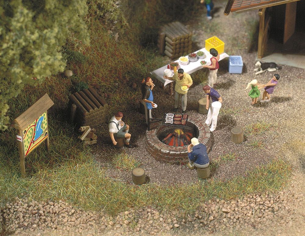 Busch 5407 - Lagerfeuer & Grill H0 1:87