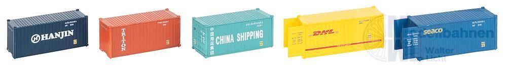 Faller 182057 - 20' Container 5er-Set H0 1:87