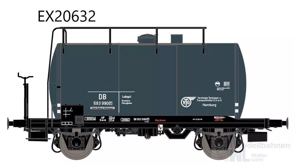 Exact Train 20632 - Kesselwagen DB Ep.III 30m3 VTG Typ Uerdinger H0/GL