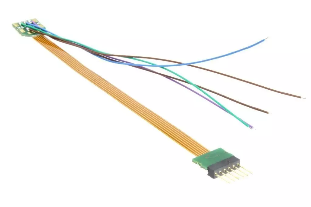 ESU 51994 - Adapterkabel, 18-pol. Next18-Buchse auf NEM651 6-pin, Flex 88mm Schrumpfschlauch