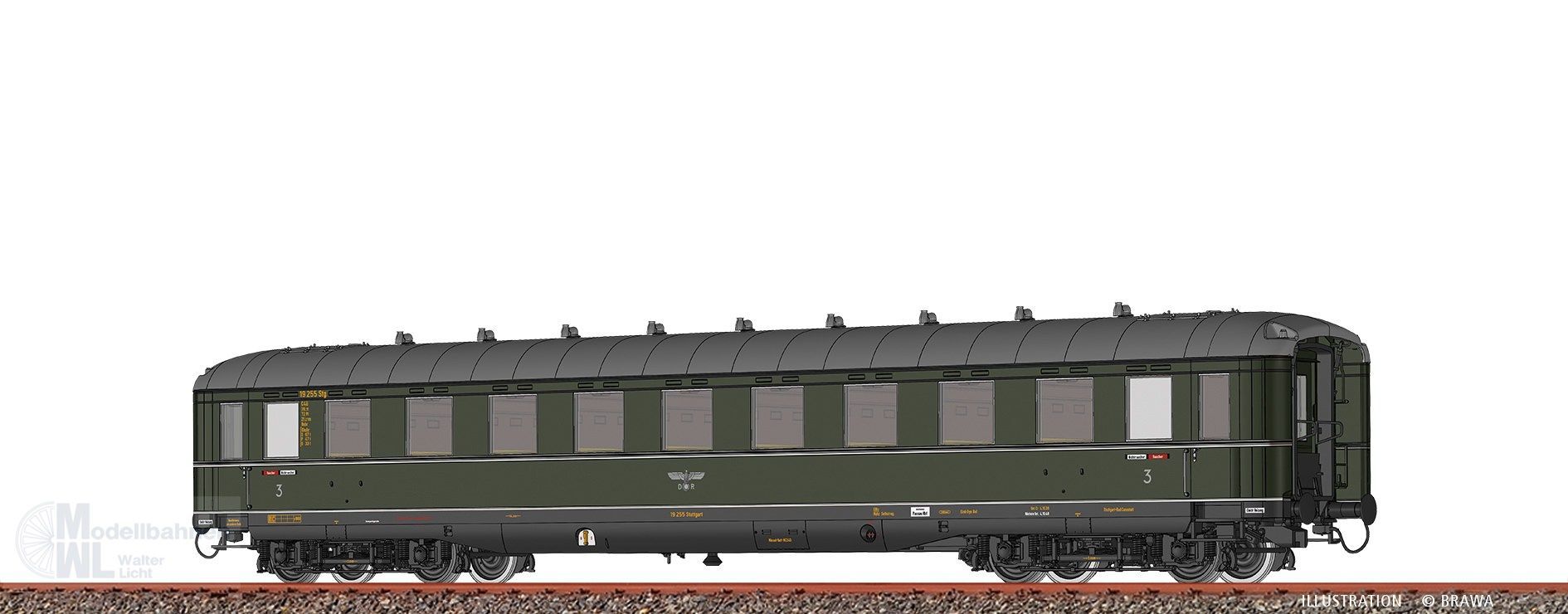 Brawa 51025 - Schürzenwagen DRG Ep.II C4i 19 255 Stg H0/GL BASIC