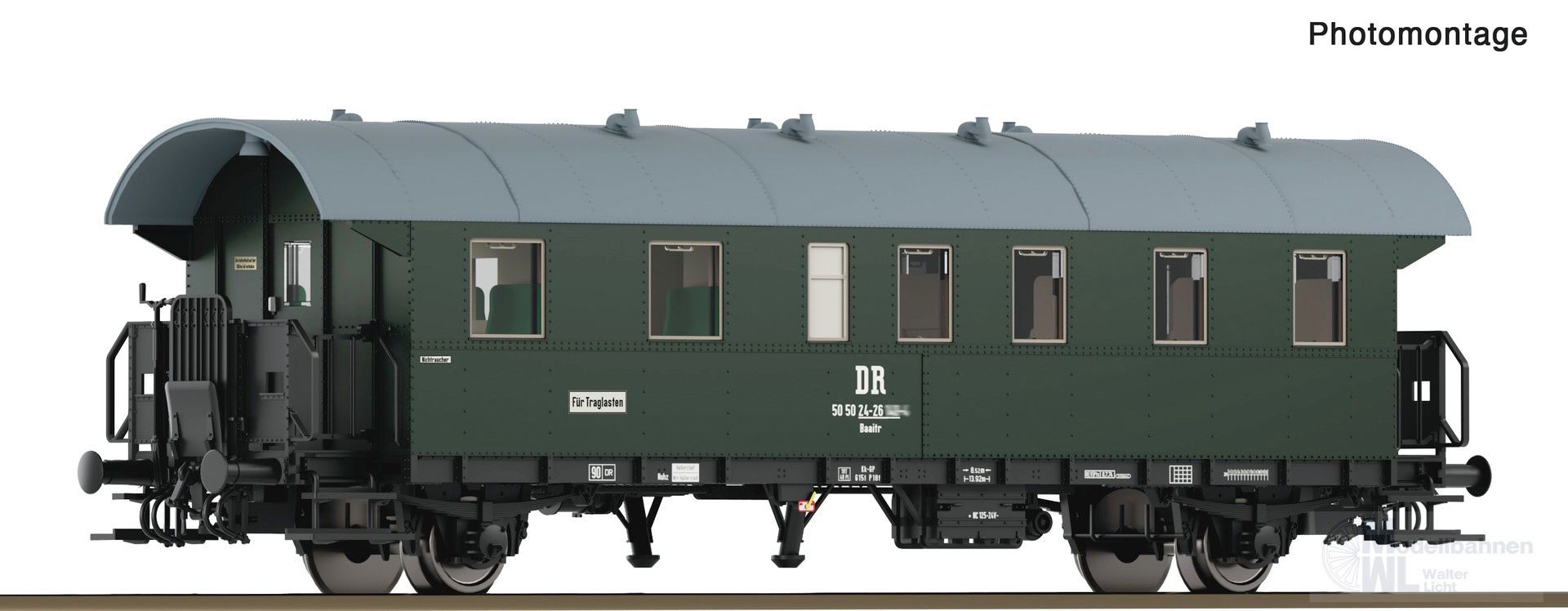 Roco 6280049 - Personenwagen Donnerbüchse DR Ep.IV 2.Kl. Bi 2. TT 1:120