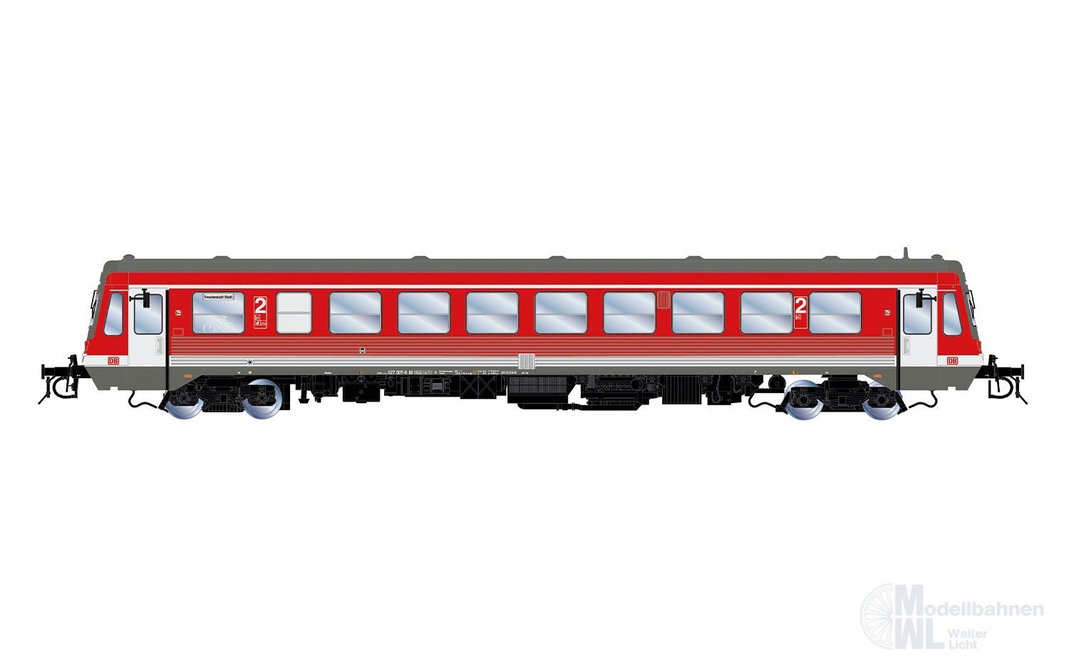 Rivarossi 9001S - Triebwagen BR 627.0 DB Ep.VI rot H0/GL Sound