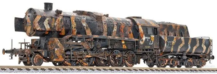 Liliput 131508 - Dampflok BR 42 1486 DRG Ep.II Wintertarnlackierung Schrottlok H0/GL