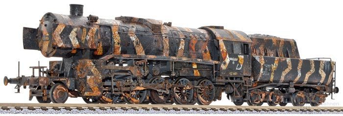 Liliput 131508 - Dampflok BR 42 1486 DRG Ep.II Wintertarnlackierung Schrottlok H0/GL