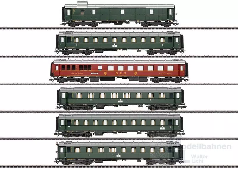 Märklin 42529 - MÄRKLIN - INSIDER Schnellzugwagen-Set z.BR 01.1088 DB Ep.III 6.tlg. H0/WS